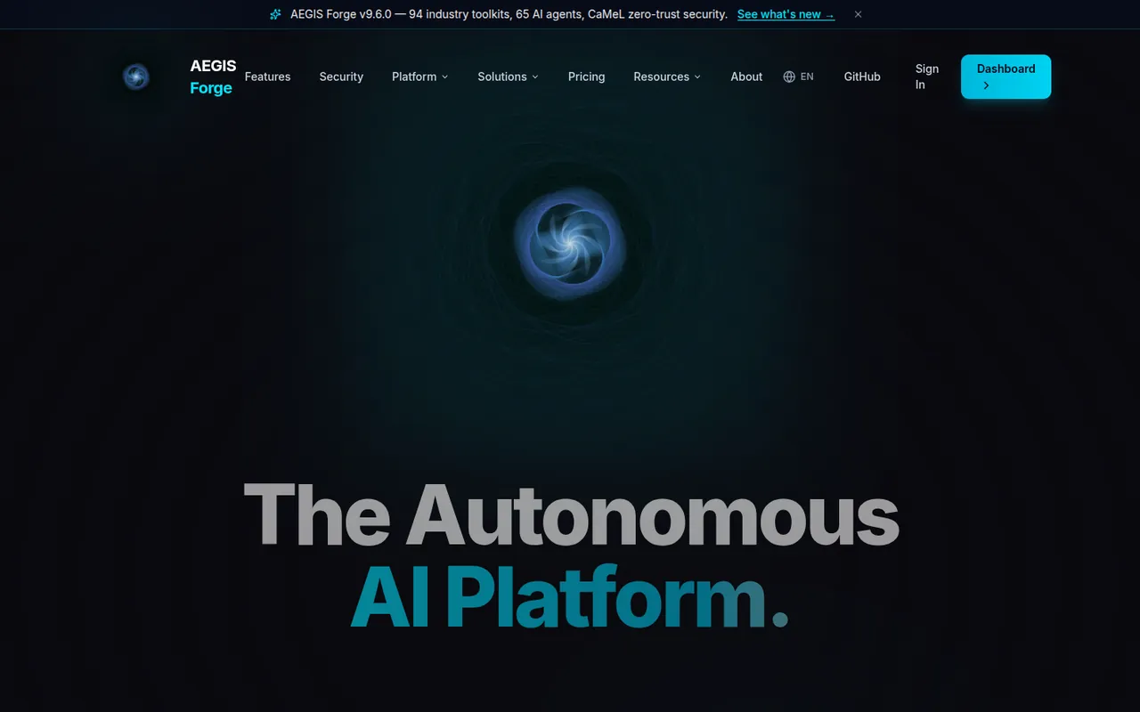 AEGIS Forge engineering platform interface
